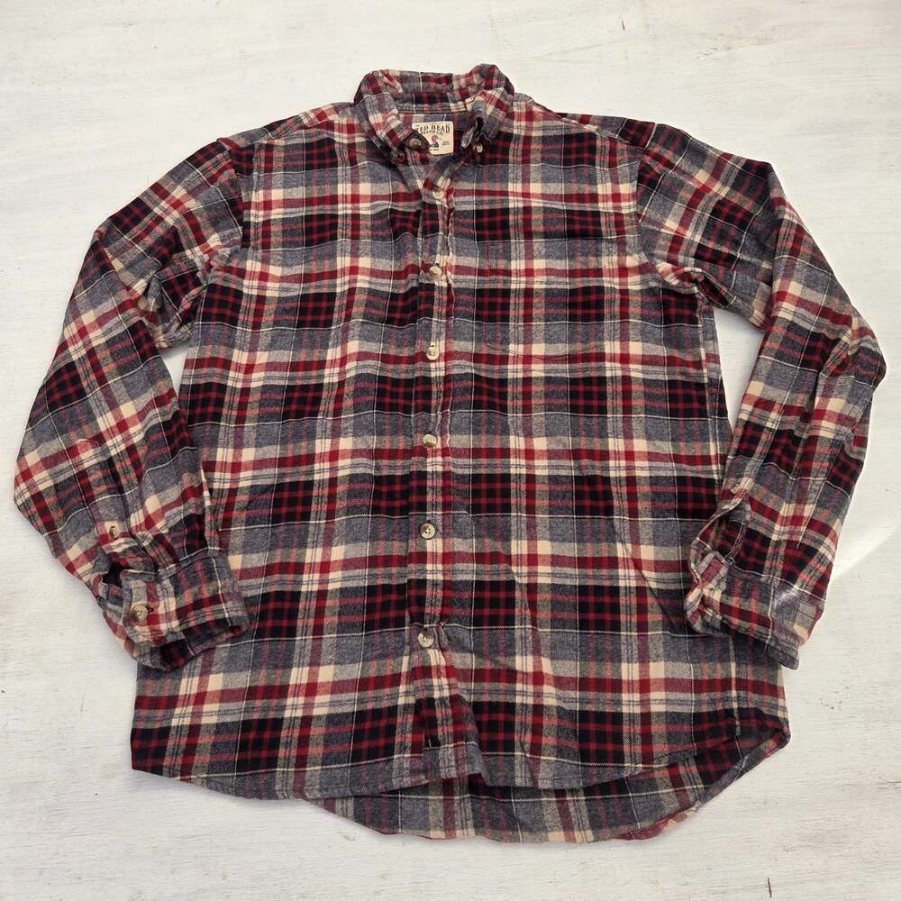 Red Head Brand Flannel Mens Medium Collared Long Sleeve Button Up Work Outdoors